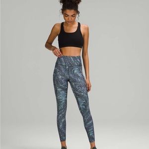 Lululemon | Fast and Free High-Rise Tight 25" | Dimensional Icing Blue Multi | 6